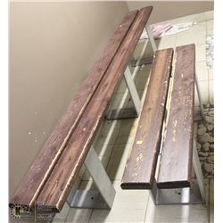 LOT OF 3 DRESSING ROOM BENCHES