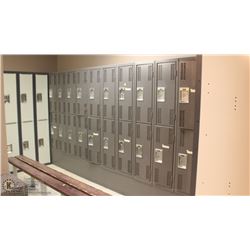 LOT OF 18 DOUBLE DOOR LOCKERS