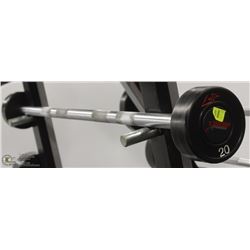 STRAIGHT BAR WITH 20LBS OF  WEIGHTS