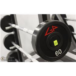 STRAIGHT BAR WITH 60LBS OF  WEIGHTS
