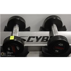 PAIR OF 10LB DUMBBELLS