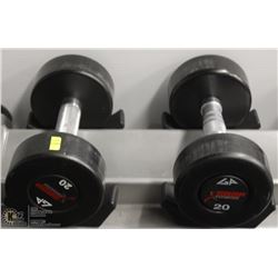 PAIR OF 20LB DUMBBELLS