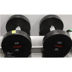 PAIR OF 25LB DUMBBELLS