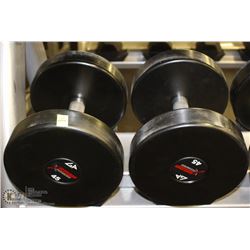 PAIR OF 45LB DUMBBELLS