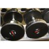 Image 1 : PAIR OF 50LB DUMBBELLS