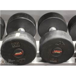 PAIR OF 60LB DUMBBELLS