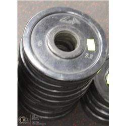 LOT OF ELEVEN 5LB FREE WEIGHTS
