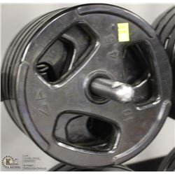 LOT OF FIVE 10LB FREE WEIGHTS