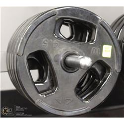 LOT OF FIVE 10LB FREE WEIGHTS