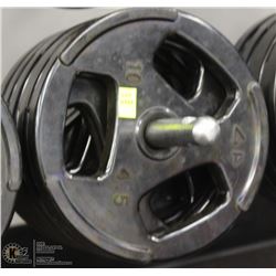 LOT OF FIVE 10LB FREE WEIGHTS