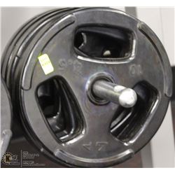 LOT OF FIVE 10LB FREE WEIGHTS