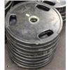 Image 1 : LOT OF NINE 45LB FREE WEIGHTS