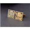 Image 1 : 10k Gold cufflink of Jean Lesage family crest