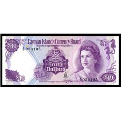 Cayman Islands, $40, 1974, Uncirculated.