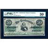 Image 3 : Confederate States of America, $50, 1861, T-16, PMG VF-30