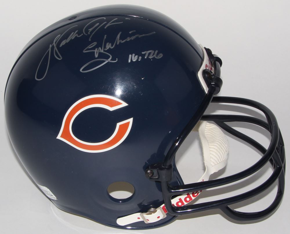 walter payton autographed helmet