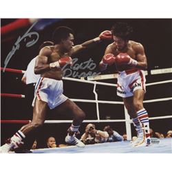 Sugar Ray Leonard  Roberto Duran Signed 8x10 Photo (Beckett COA)