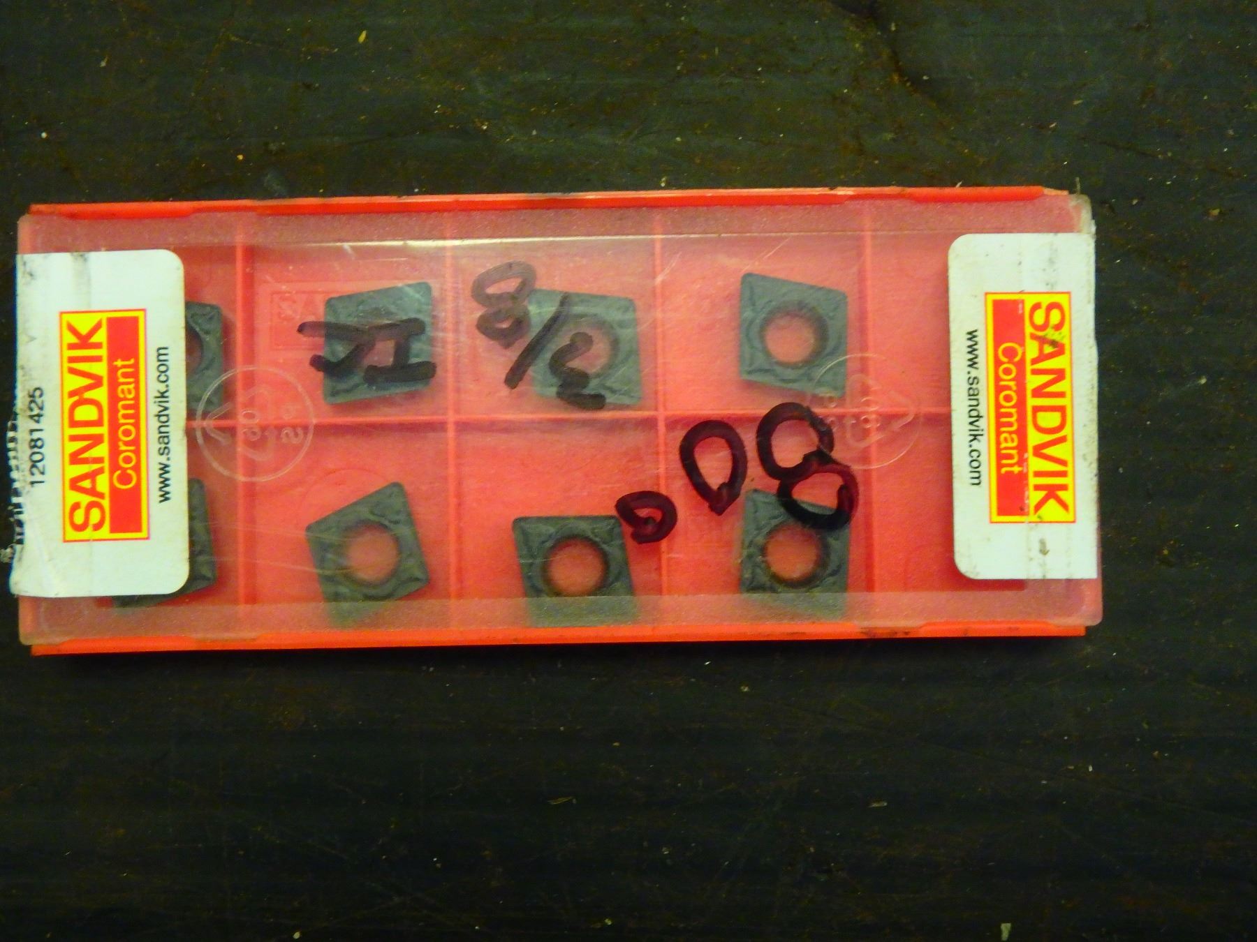 New Sandvik Carbide Inserts, P/N: CCMT 09 T3 08-PM - BTM Industrial