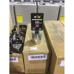 Powerbuilt 648216 1/2" Dr. 12 Pt. Metric Standard Socket, 28mm