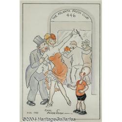 Carl Anderson - "Henry at the Club" Oversize Color Painting (1939).