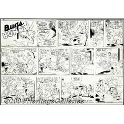 Carl Buettner and Al Stoffel - Bugs Bunny Sunday Comic Strip Original Art, dated 3-2-47 (Warner Brot
