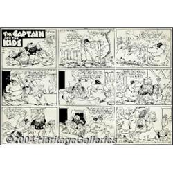 Rudolph Dirks - The Captain and the Kids Sunday Comic Strip Original Art, dated 10-3-48 (United Feat