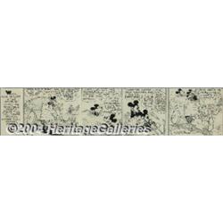 Floyd Gottfredson - Mickey Mouse Daily Comic Strip Original Art, dated 1-12-37 (King Features Syndic