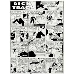 Chester Gould - Dick Tracy "Double Villain" Sunday Comic Strip Original Art, dated 6-2-40 (Chicago T