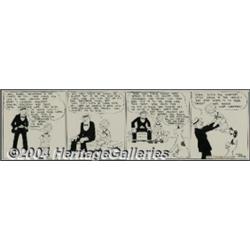 Harold Gray - Little Orphan Annie Oldest Known Daily Strip Original Art (Chicago Tribune, 1925).