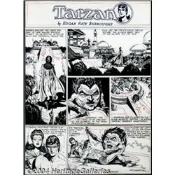 Burne Hogarth - Tarzan Sunday Comic Strip Original Art, dated 9-25-49 (United Features Syndicate, 19