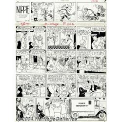 Lank Leonard - Mickey Finn Sunday Original Comic Strip Art, dated 12-13-38 (McNaught Syndicate, 1938