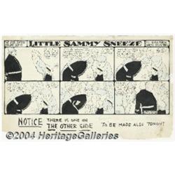 Winsor McCay - Little Sammy Sneeze Sunday Comic Strip Original Art, dated 12-25-05 (New York Tribune