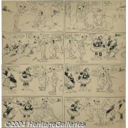 George McManus - Spareribs and Gravy Sunday Comic Strip Original Art (circa 1907).