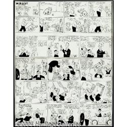 Frederick Opper - Happy Hooligan with And Her Name Was Maude Sunday Comic Strip Original Art, dated 