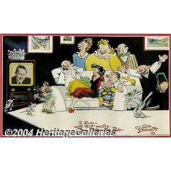 Cliff Sterrett - Polly and Her Pals Specialty Painting, Original Art (1953).