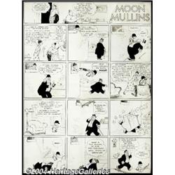Frank Willard - Moon Mullins Sunday Original Comic Strip Art, 3-23-30 (Chicago Tribune, 1930).