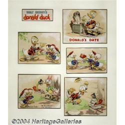 Carl Barks and Tom Wood - Walt Disney's Donald's Date Six Original Watercolor Illustrations (Good Ho