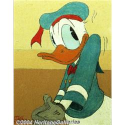 Jack Hannah - "Donald Duck Poses" Original Oil Painting (1991).