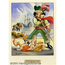 Carl Barks - "Henry Morgan the Pirate" Illustration Original Art (1978).