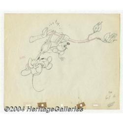 Walt Disney Studios - "Mickey's Rival", Animation Drawing Original Art (Walt Disney, 1936).