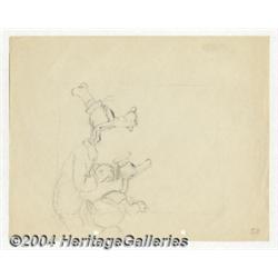 Walt Disney Studios - Goofy and Donald Duck Drawing Original Animation Art (Walt Disney, circa 1935)