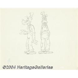 Walt Disney Studios - Goofy Model Sheet Original Animation Art (Walt Disney, circa 1935).