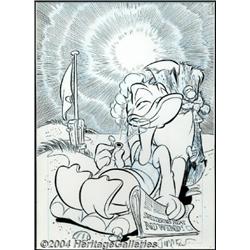 Daan Jippes - Donald Duck #258 Cover Original Art (Gladstone, 1987).