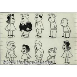 John Stanley, Irving Tripp, and Marge Buell - Little Lulu Model Sheets (circa 1950s).