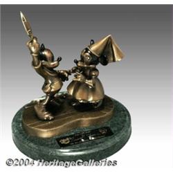 Frank Thomas, Mickey Mouse and Minnie Mouse "My Hero" Bronze Sculpture Signature Series (Walt Disney