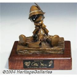 Ollie Johnson - Jiminy Cricket and Pinocchio "Give a Little Whistle" Bronze Figurine (Walt Disney, 2