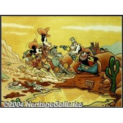 Floyd Gottfredson - Mickey Mouse Western Painting "Race for Riches" (No Publisher, 1980).