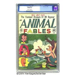 Animal Fables #1 (EC, 1946) CGC VF/NM 9.0 Off-white to white pages.