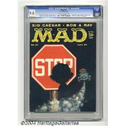 Mad #47 (EC, 1959) CGC VF/NM 9.0 Off-white to white pages.