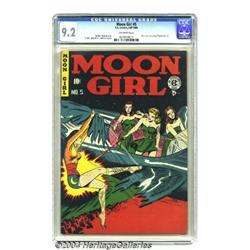 Moon Girl #5 (EC, 1948) CGC NM- 9.2 Off-white pages.